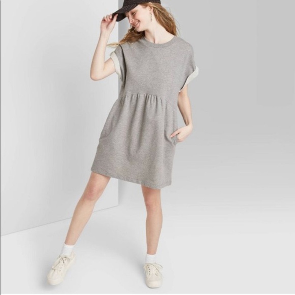 Wild Fable Crew Neck Babydoll Dress
